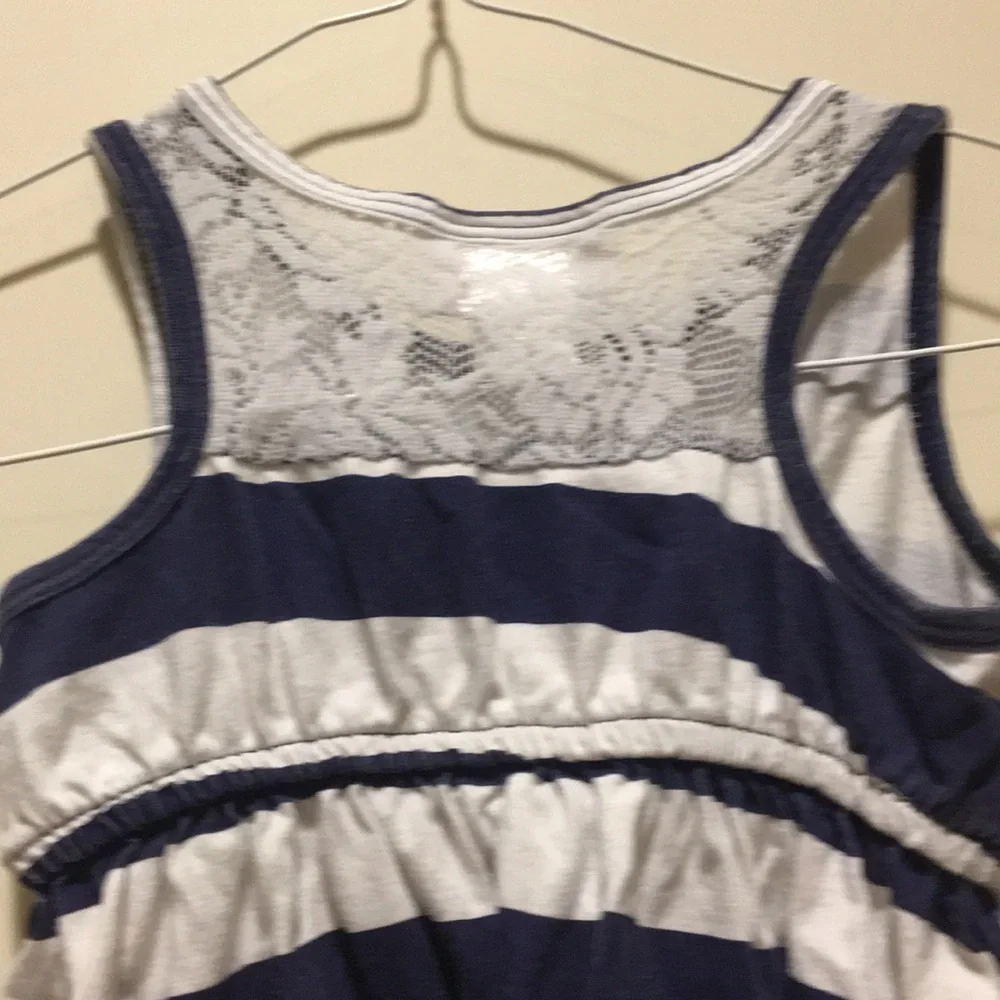 Flapdoodles girls striped sleeveless hi/lo dress rainbow heart appliqué size 5